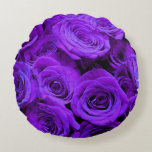 Romantische violette lila Rose, hübscher Rosenbuke Rundes Kissen<br><div class="desc">Romantischer,  eleganter Bouquet violetter lila Rose</div>