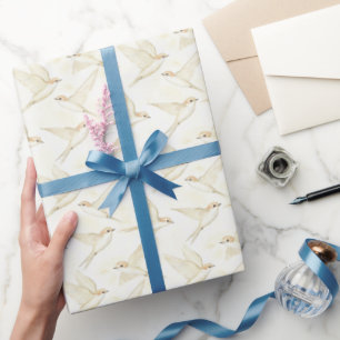 Romantische Vögel Leben ist nur ein Traum  Geschenkpapier