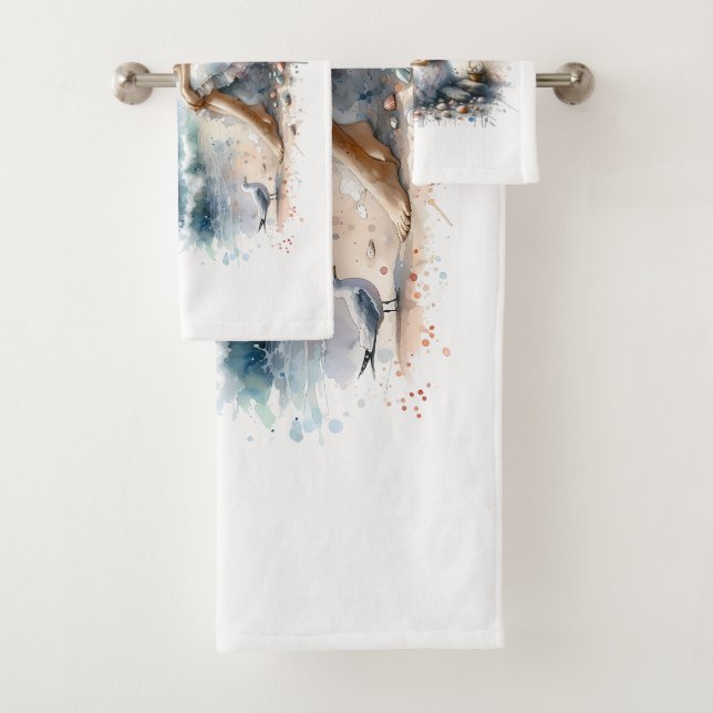 Romantische Wasserfarbe Giro del Malcantone Badhandtuch Set (Insitu)