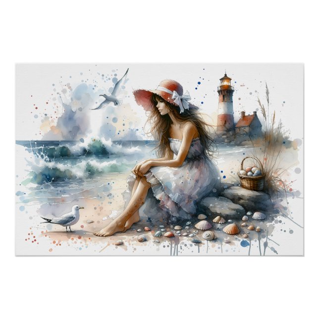 Romantische Wasserfarbe Giro del Malcantone Poster (Vorderseite)