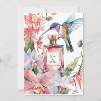 Romantische Wasserfarbe Hummingbird & Orchideenkar
