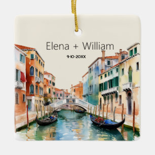 Romantische Wasserfarbe Italien Hochzeitlich verhe Keramikornament