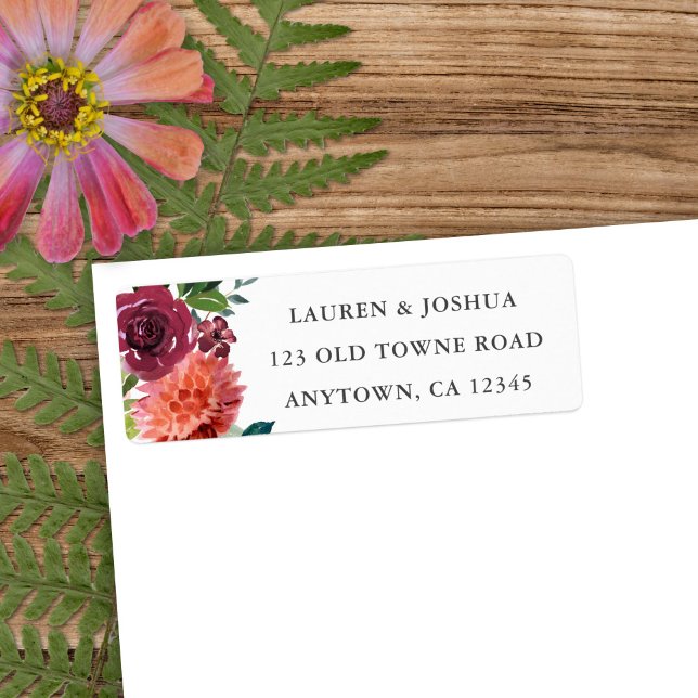 Romantische WasserfarbenBouquet | Hochzeitsadresse (Von Creator hochgeladen)