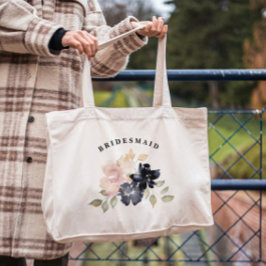 Romantische Wasserfarbenflotte Florals Bridesmaid Tragetasche