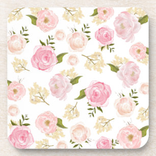 Romantische Wasserfarbenfrohe Peonings Blumenmuste Untersetzer
