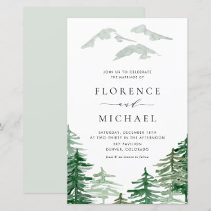 Romantische Wasserfarbenwoodland-Hochzeit