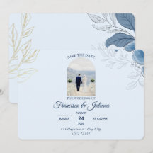 Romantische Wasserfront-Hochzeit - Save-the-Date-K