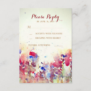Romantische Watercolor-Hochzeit UAWG Karten