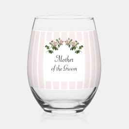 Romantische weich rosa Mutter der Groomehe Weinglas Ohne Stiel