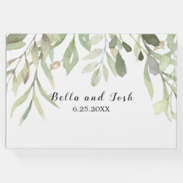 Romantische weiche botanische Hochzeit Gästebuch