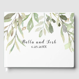 Romantische weiche botanische Hochzeit Gästebuch