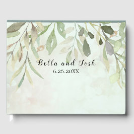 Romantische weiche botanische Hochzeit Gästebuch