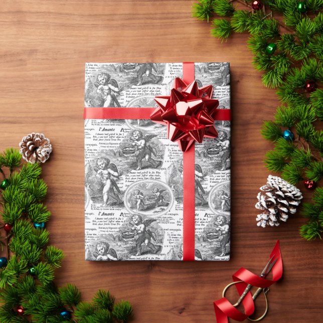 Romantische Weihnachten oder Hochzeiten in Liebe Geschenkpapier (Feiertagsgeschenk)