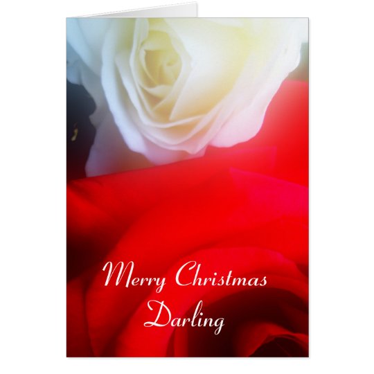 Romantische Weihnachtskarten-rote und weiße Rosen Karte