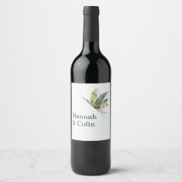 Romantische Weinberge Minimaler Garten Grün Weinetikett