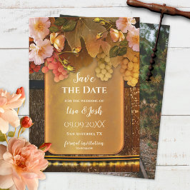 Romantische Weinkarte für Ihr Foto Save the Date Einladung