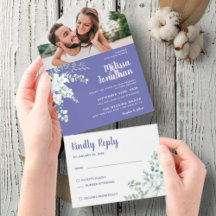 Romantische weiße sanfte Blume lila Foto Hochzeit