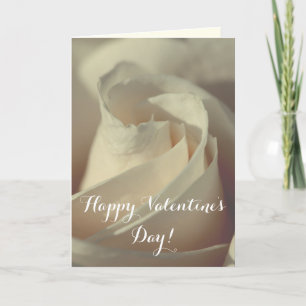 Romantische Weißrose Feiertagskarte