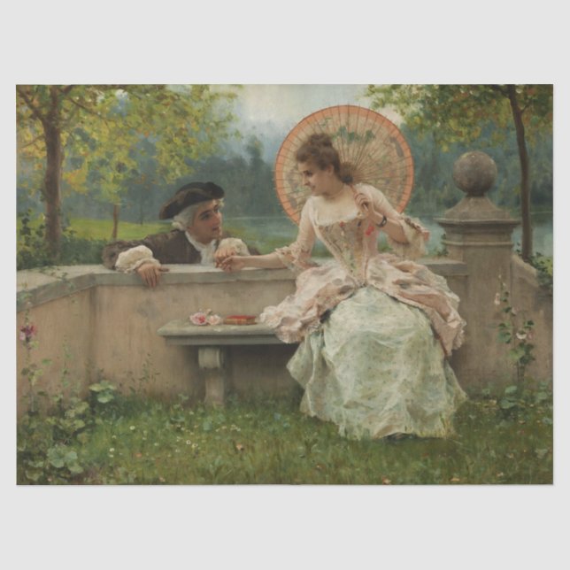 Romantische Wettkämpfe im Park Seidenpapier (Vorderseite)
