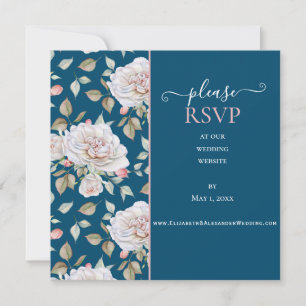Romantische White Rose auf Blue Wedding Website UA