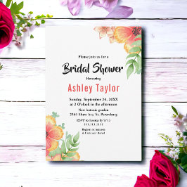 Romantische Wildblume Botanisches Brautparty Einladung
