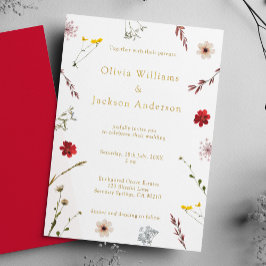 Romantische Wildblume Folieneinladung