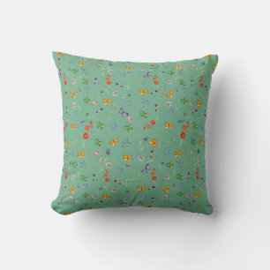 Romantische Wildblumen gemustert Kissen