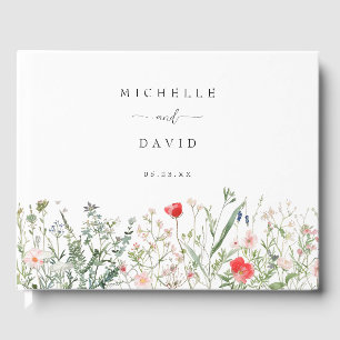 Romantische Wildblumen-Hochzeit Gästebuch