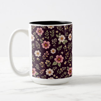 Romantische Wildblumen Plum Tasse