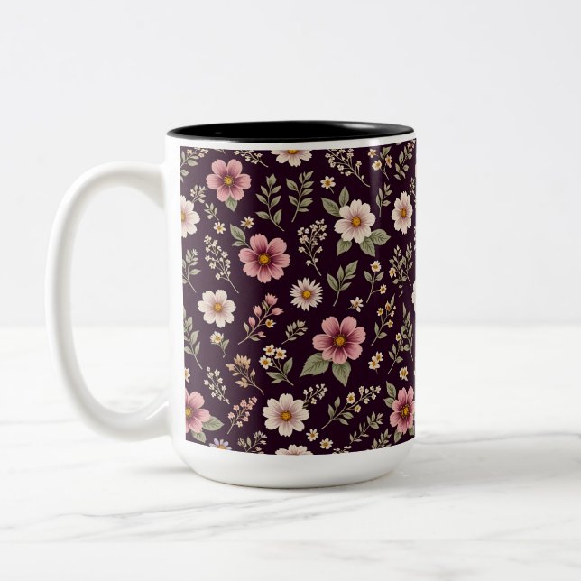 Romantische Wildblumen Plum Tasse (Links)