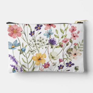 Romantische Wildblumen-Wasserfarbe  Zubehörtasche