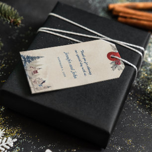 Romantische Winterhochzeit Geschenkanhänger