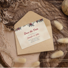 Romantische Winterhochzeit Save The Date