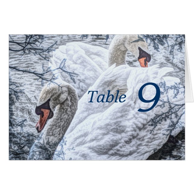 romantische Wintermesse Weißschwan (Vorderseite (Horizontal))