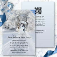 Romantische Winterwunder Hochzeitseinladung