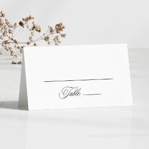 Romantische Wirble Kalligrafie-Hochzeit Platzkarte