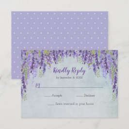 Romantische Wisteria Garden Hochzeit RSVP Karte