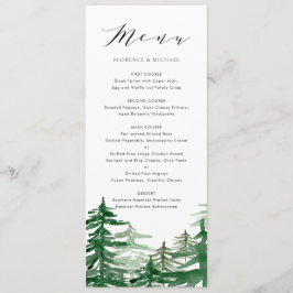 Romantische Woodland-Karte Menükarte
