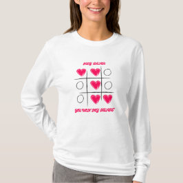 Romantische "You Won My Heart" Langschläfchen für T-Shirt