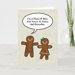 Romantische Yummy Gingerbrot Couple Card Karte
