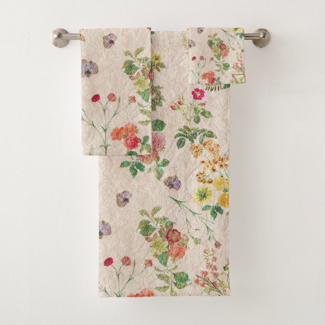 Romantische Zuhause Wildblumen Badhandtuch Set (Insitu)