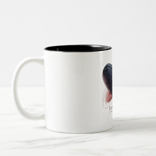 Romantische Zwei Herzen Tasse (Links)