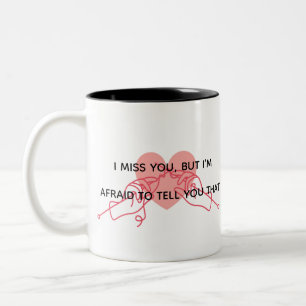 Romantische Zwei-Tone-Tasse Ich vermisse dich, abe Zweifarbige Tasse