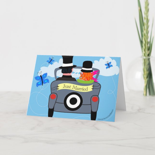 Romantischer Abschied! Hochzeitsgeschenk oder Dank Dankeskarte (Vorderseite)