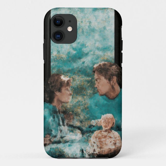 Romantischer Abstrakter Couple Mobile Case (Rückseite)
