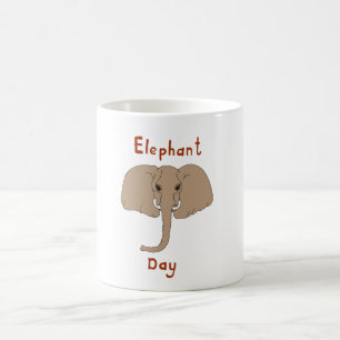Romantischer Afrikanischer Elefantentag Kaffeetasse