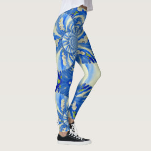 Romantischer, blauer Himmel und weiße Orchideen Leggings