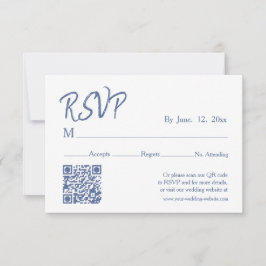 Romantischer blauer Wildblumen-Kranz Hochzeitsdeta RSVP Karte