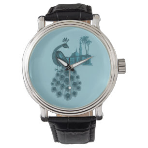 Romantischer Blaupfau Armbanduhr