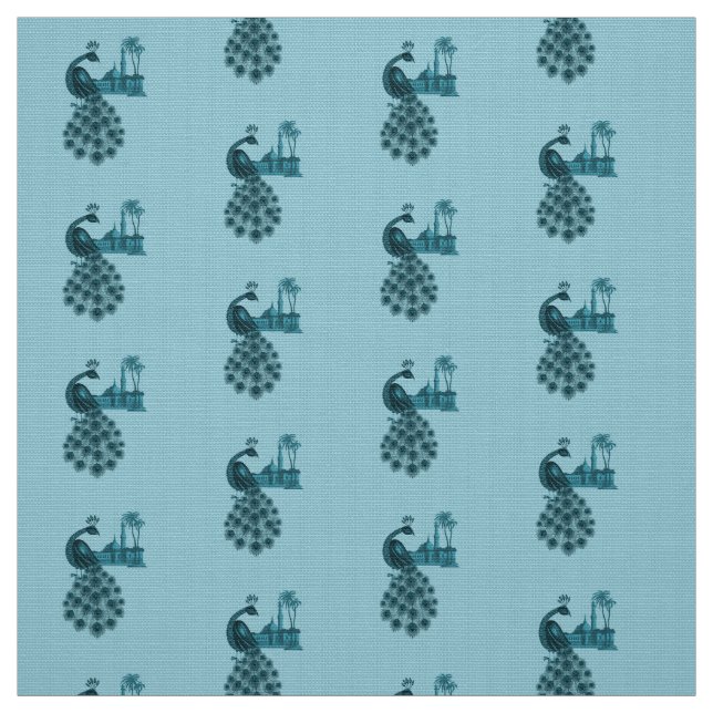 Romantischer Blaupfau Stoff (Muster)